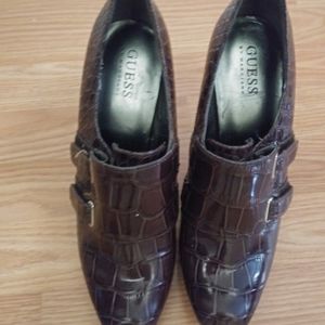 Guess by Marciano Crocodile Brown Ankle Boots